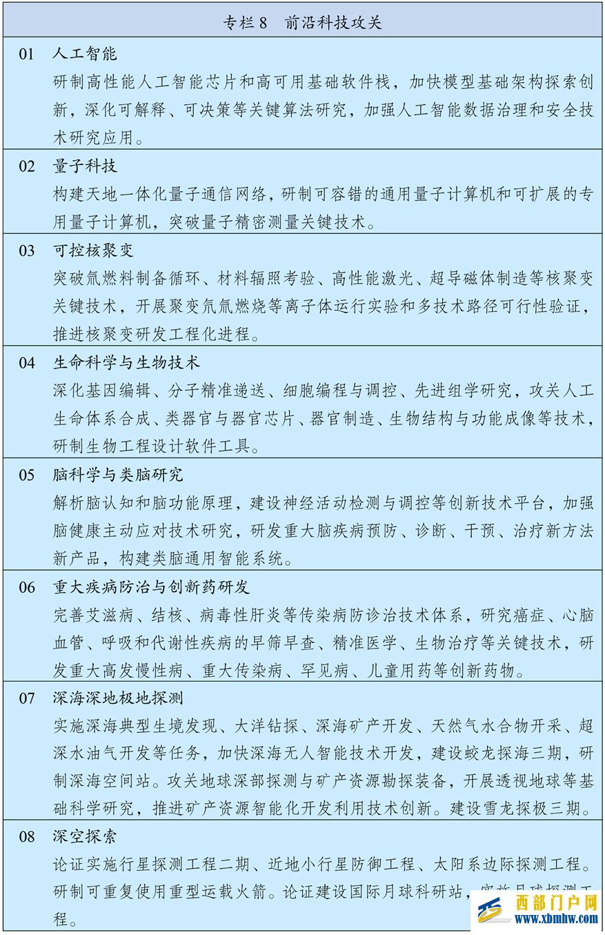 中华人民共和国国民经济和社会发展第十五个五年规划纲要(图9)